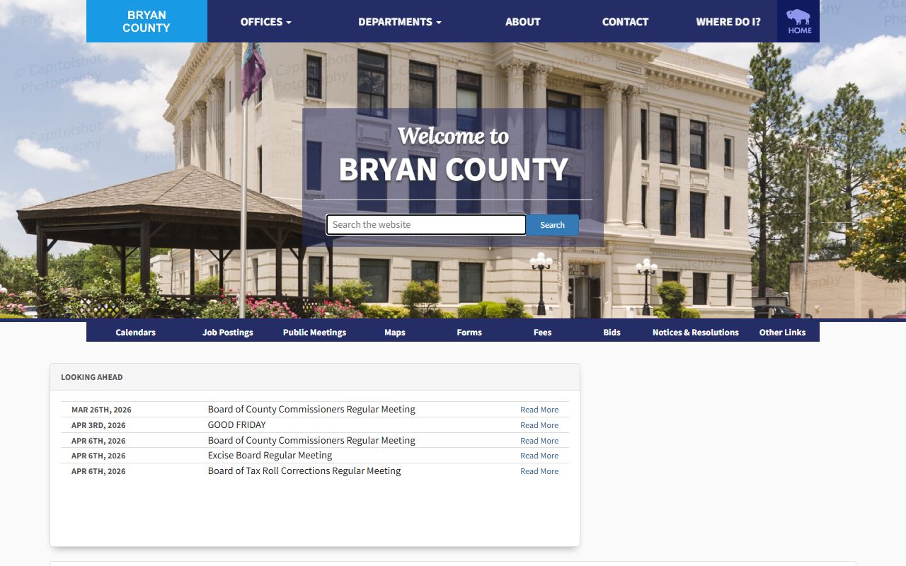 Bryan County Clerk Office obituary and death records