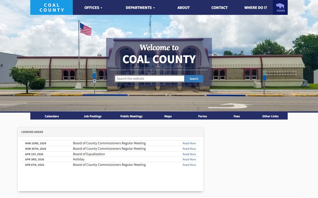 Coal County Clerk Office obituary records website