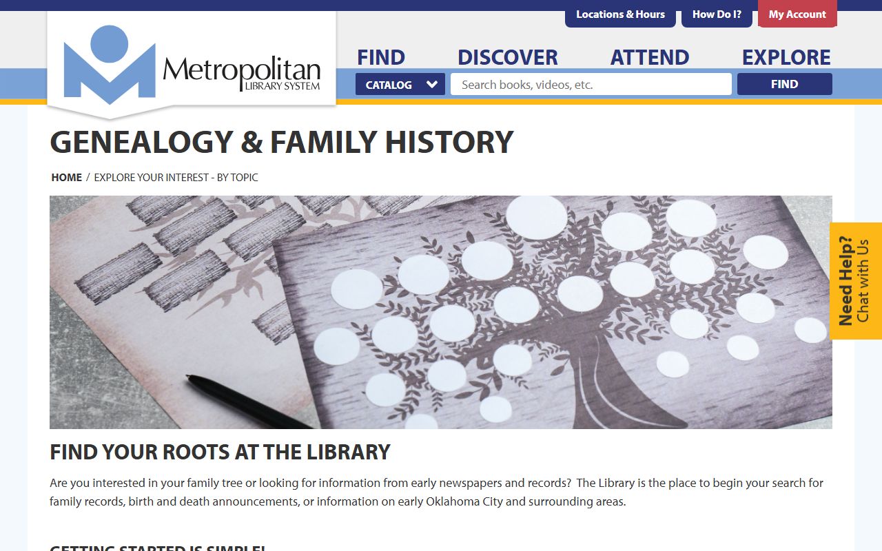 Metropolitan Library System genealogy resources for Oklahoma County obituary research