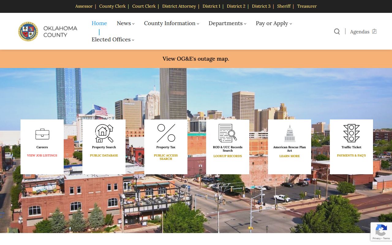 Oklahoma County Clerk Office for obituary and death records