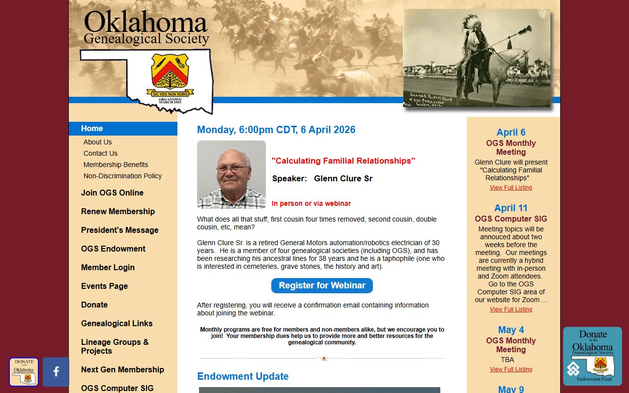 Oklahoma Genealogical Society resources for Oklahoma County obituary records