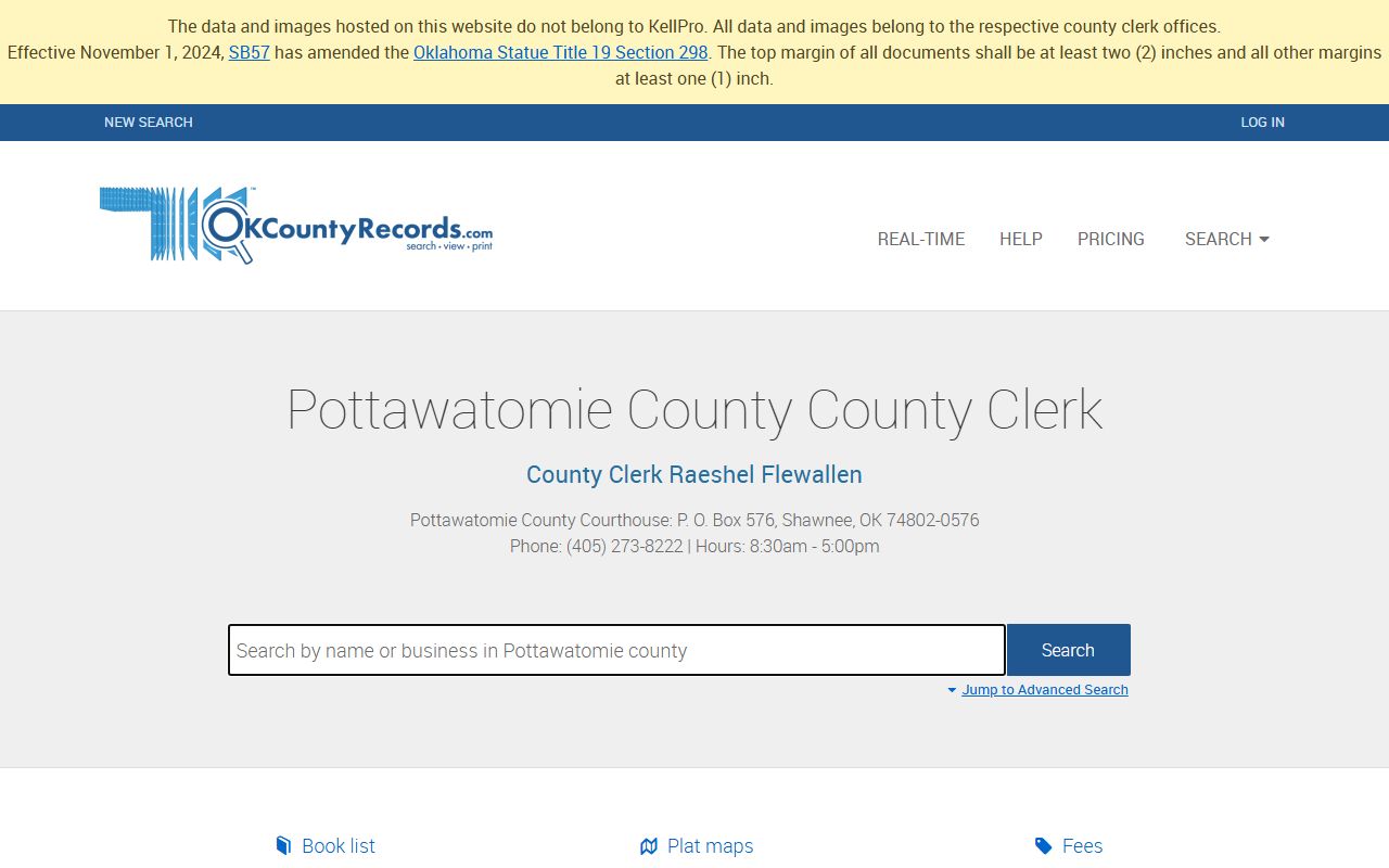 OKCountyRecords Pottawatomie County land records for obituary research