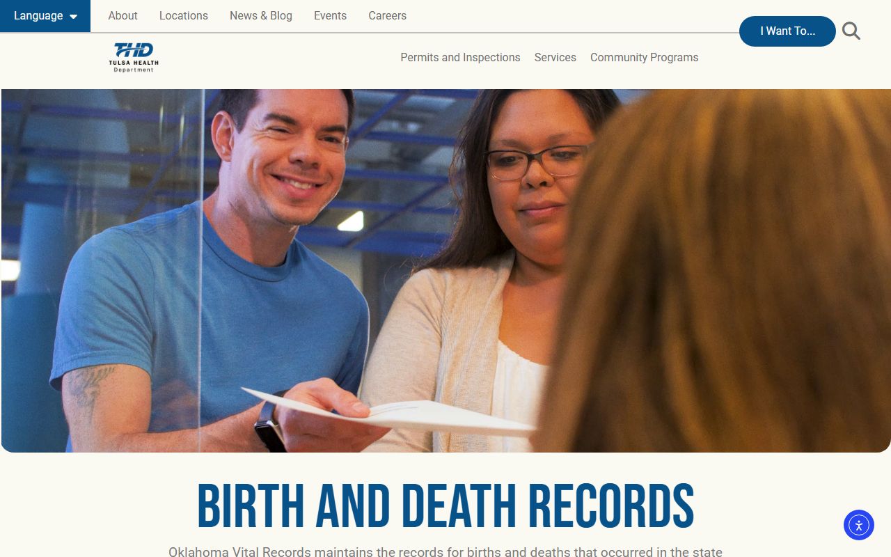 Tulsa Health Department death records for Tulsa County